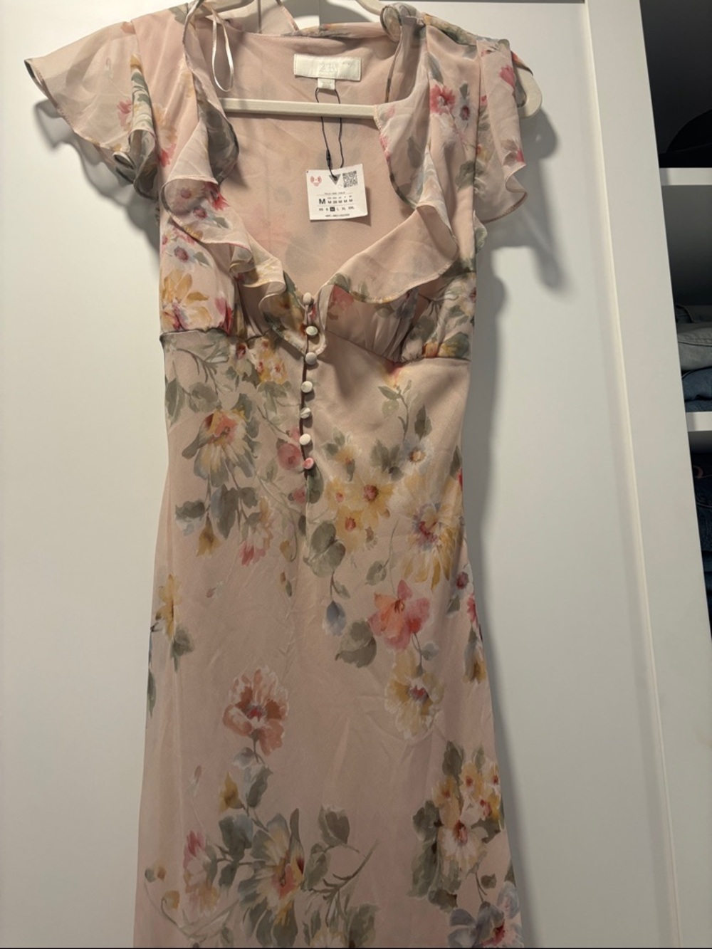 NWT Zara Floral Maxi Dress M